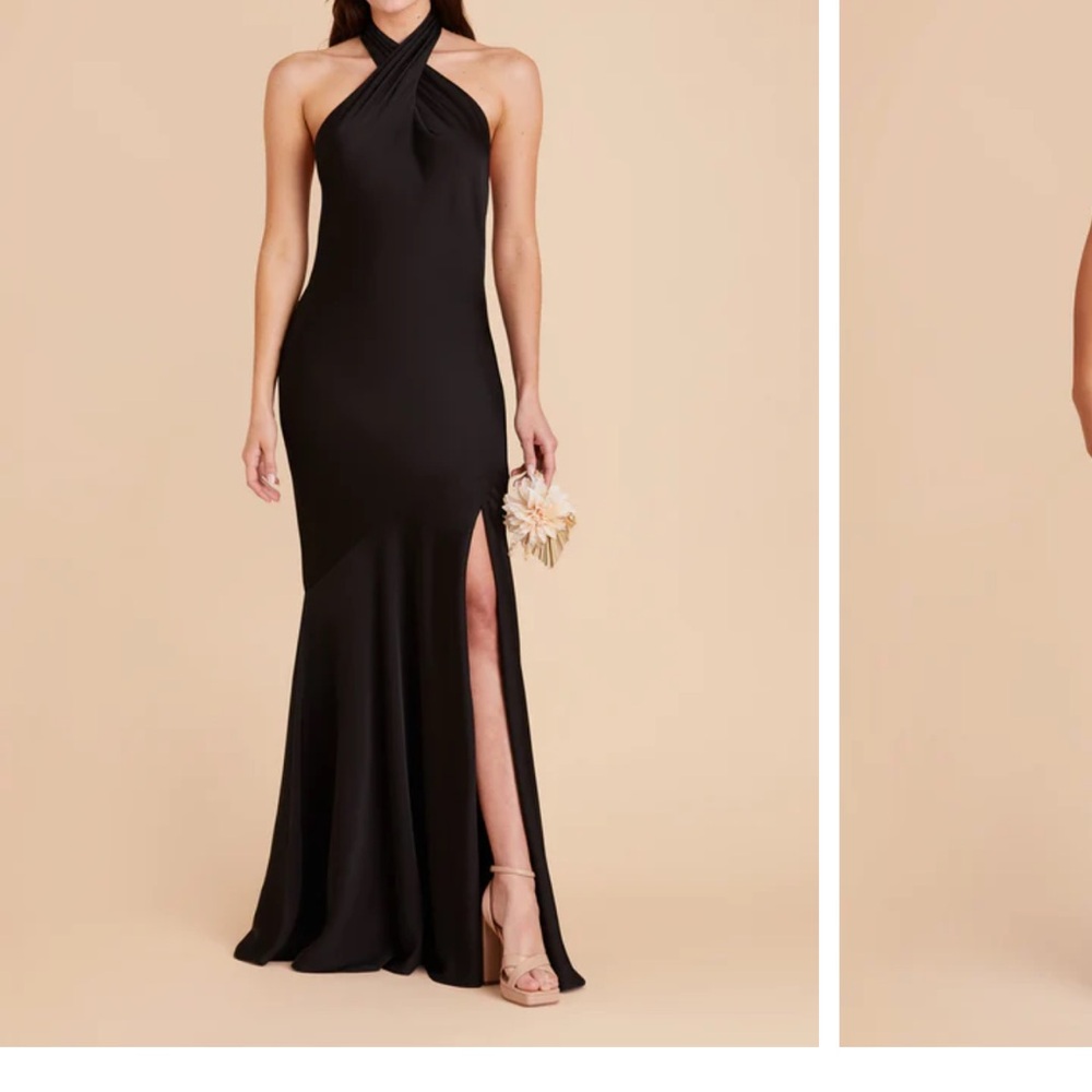 Birdy Grey Stephanie Matte Satin Halter Dress